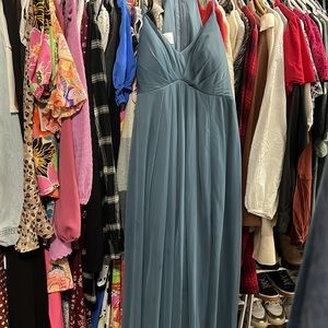 Azazie twilight blue maternity formal dress size 10